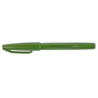 "Pentel"   Фломастер-кисть Brush Sign Pen   2,0 мм   кисть SES15C-D2X оливковый