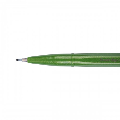 "Pentel"   Фломастер-кисть Brush Sign Pen   2,0 мм   кисть SES15C-D2X оливковый