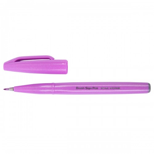 "Pentel"   Фломастер-кисть Brush Sign Pen   2,0 мм   кисть SES15C-P2X сиреневый