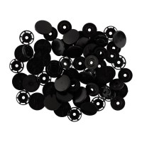 Кнопка "Micron"   POM-15   Кнопки пластиковые   пластик  d 15 мм  15 шт. № 002 чёрный