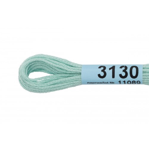 Нитки для вышивания "Gamma"    мулине  ( 3071-3172 )  100\% хлопок   24 x  8 м №3130 голубой