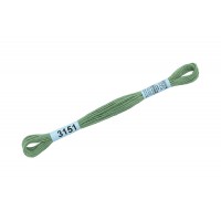 Нитки для вышивания "Gamma"    мулине  ( 3071-3172 )  100\% хлопок   24 x  8 м №3151 зеленый