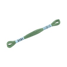 Нитки для вышивания "Gamma"    мулине  ( 3071-3172 )  100\% хлопок   24 x  8 м №3151 зеленый