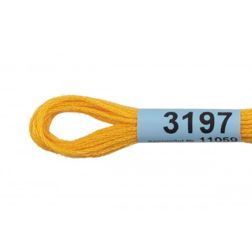 Нитки для вышивания "Gamma"    мулине  ( 3173-6115 )  100\% хлопок   24 x  8 м №3197 т.желтый