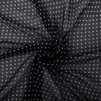 Ткань PC-05   Chiffon   ФАСОВКА   68 г/кв.м ± 5 г/кв.м  200 х  147 см  100\% полиэстер   СК/Распродажа  №1 черный/белый