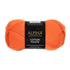 Пряжа ALPINA "COTTON PALLETE"   50\% хлопок, 50\% акрил   10 шт. х  50 г  205 м ± 5 м №12 оранжевый