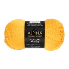 Пряжа ALPINA "COTTON PALLETE"   50\% хлопок, 50\% акрил   10 шт. х  50 г  205 м ± 5 м №11 желтый