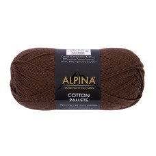 Пряжа ALPINA "COTTON PALLETE"   50\% хлопок, 50\% акрил   10 шт. х  50 г  205 м ± 5 м №08 коричневый