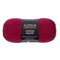 Пряжа ALPINA "COTTON PALLETE"   50\% хлопок, 50\% акрил   10 шт. х  50 г  205 м ± 5 м №10 вишневый