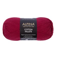 Пряжа ALPINA "COTTON PALLETE"   50\% хлопок, 50\% акрил   10 шт. х  50 г  205 м ± 5 м №10 вишневый