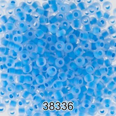 Бисер Чехия круглый 5   10/0   2.3 мм  500 г 38336 (Ф202) голубой мат.
