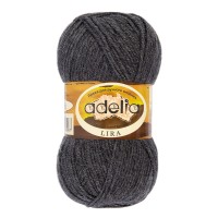 Пряжа ADELIA "LIRA"   100\% акрил   10 шт. х  50 г  200 м ± 5 м №20 т.серый