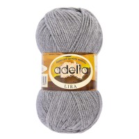 Пряжа ADELIA "LIRA"   100\% акрил   10 шт. х  50 г  200 м ± 5 м №19 серый