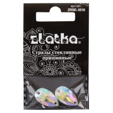 Страз "Zlatka"   ZRSE-0518   AB-Crystal   18 х  11 мм  стекло   5 x  2 шт  в пакете с картонным еврослотом №02 перламутровый (AB-crystal)
