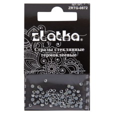 Страз клеевой "Zlatka"   ZRTG-0872   SS08   цветные   2.4 мм  стекло   5 x  72 шт  в пакете с картонным еврослотом №04 бл.серый (Black Diamond)