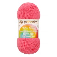 Пряжа Пехорская ПТ "Детская новинка"   100\% высокообъемный акрил   10 шт. х  50 г  200 м ± 8 м №011 яр.розовый