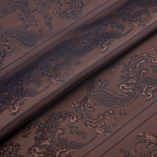 Ткань подкладочная "Gamma"   Taffeta с рисунком   JTR   52\% полиэстер, 48\% вискоза   500 х  145 см ± 2 см №052 синий с бронзовым узором