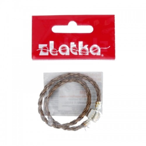 "Zlatka"   Браслет плетеный   RBL-01   21 см  5 шт  СК/Распродажа №12 бронза металлик