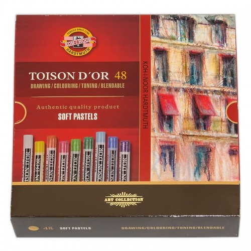 "KOH-I-NOOR Hardtmuth"   пастель художественная Toison d'or мягкая   48 цв. 8516048005KSRU круглая в картонной коробке