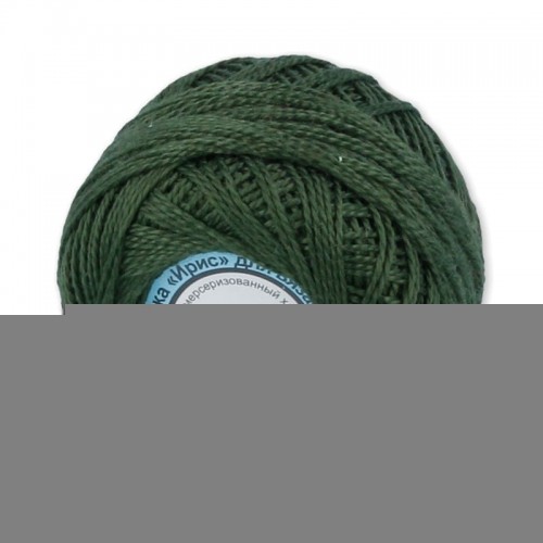 Пряжа "Gamma"   Ирис   100\% хлопок   10 шт. х  10 г  82 м ± 3 м №0616 т-хаки