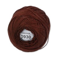 Пряжа "Gamma"   Ирис   100\% хлопок   10 шт. х  10 г  82 м ± 3 м №0930 т.коричневый