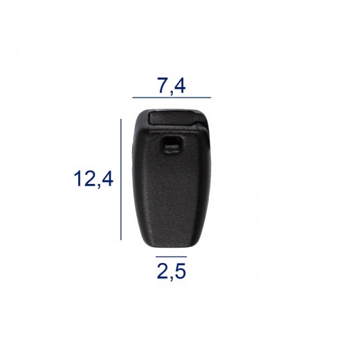 Концевик   пластик   "Micron"   PS 16  d 2.5 мм  в пакете   24 шт №01 черный