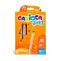 "Carioca"   Набор мелков Baby 3IN1   6 цв. , 6 шт 42817