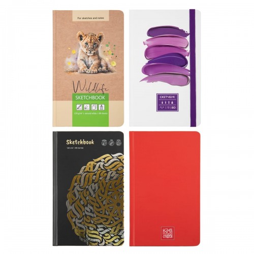 "Аква-колор"   IZO-BK-1321   Скетчбук   120  г/м2  21 х  13 см  сшивка   80 л. 04 violet