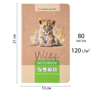 "Аква-колор"   IZO-BK-1321   Скетчбук   120  г/м2  21 х  13 см  сшивка   80 л. 04 violet