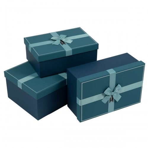 "Stilerra"   YBOX-R49-3   Набор подарочных коробок   3 в 1  38  х 25.5  х 15.5 -  47  х 31.5  х 19.5 см 01 синий