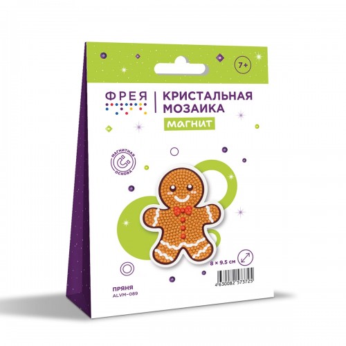 Кристальная (алмазная) мозаика  "ФРЕЯ" ALVM-089   магнит "Пряня" 8 х 9.5 см