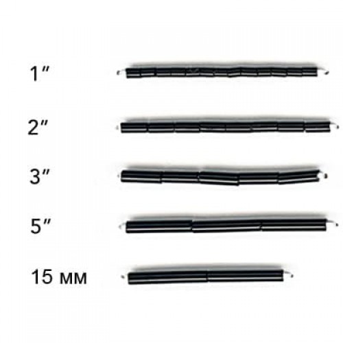 Бисер Чехия BUGLES   351-12001   6.8 мм  3 "  50 г 50100 св.зеленый