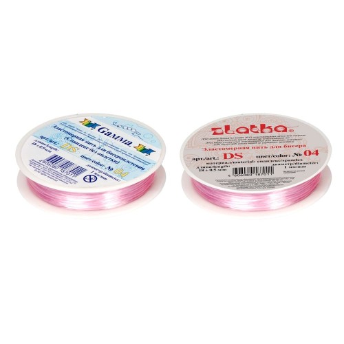 "Zlatka"   / "Gamma"   Эластомерная нить (спандекс)   DS  d 1 мм  10 х  18 м ± 0.5 м №18 белый