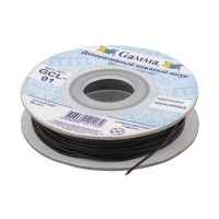 Шнур "Gamma"   1 мм  GCL-01   кожаный   20 м черный