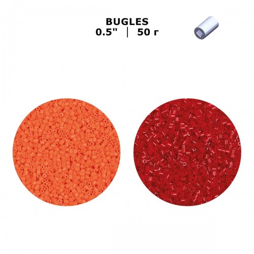 Бисер Чехия BUGLES   351-12001   1.6 мм  0.5 "  50 г 93140 яр.оранжевый