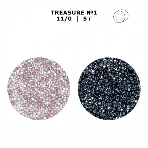 Бисер Япония "TOHO" 11/0   TREASURE №1   1.6 мм  5 х  5 г №0088 сине-сиреневый