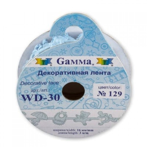 "Gamma"   лента декоративная   WD-30   ФАСОВКА   16 мм  5 х  3 м  СК/Распродажа №026 красный