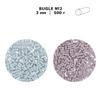 Бисер Япония "TOHO" BUGLE №2   3 мм  500 г №0049F черный матовый