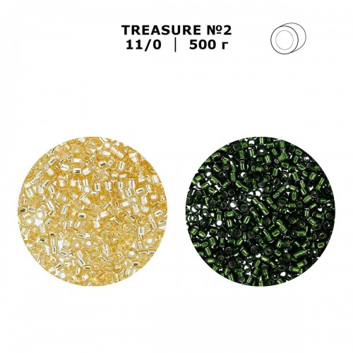 Бисер Япония "TOHO" 11/0   TREASURE №2   1.6 мм  500 г №0042F лимонный/матовый