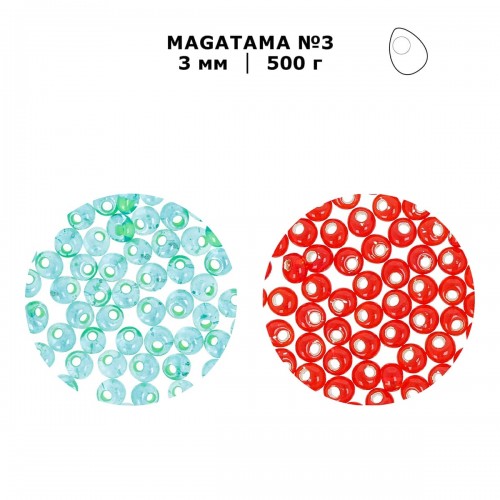 Бисер Япония "TOHO" MAGATAMA №3   3 мм  500 г №0171 бледно-розовый/перламутр