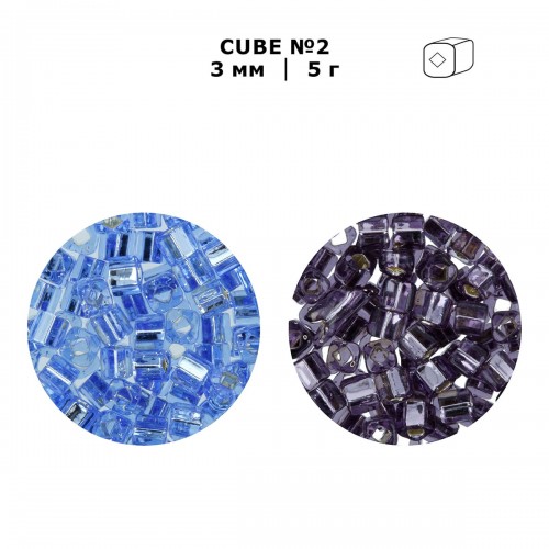 Бисер Япония "TOHO" CUBE №2   3 мм  5 х  5 г №0022 св.золотистый