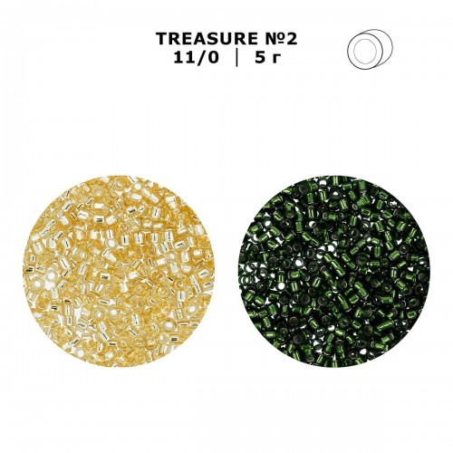 Бисер Япония "TOHO" 11/0   TREASURE №2   1.6 мм  5 х  5 г №0041F белый/матовый