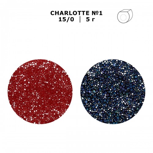 Бисер Япония "TOHO" 15/0   CHARLOTTE №1   1.7 мм  5 х  5 г №0085 коричневый