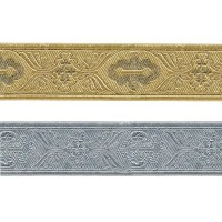 Лента жаккардовая 25 мм  "Gamma"   TRJ-65   10 м  отделочная(галун православный) золото