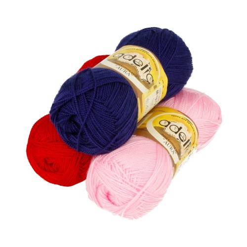 Пряжа ADELIA "AURA"   100\% акрил   10 шт. х  50 г  250 м ± 5 м №015 св.кирпичный