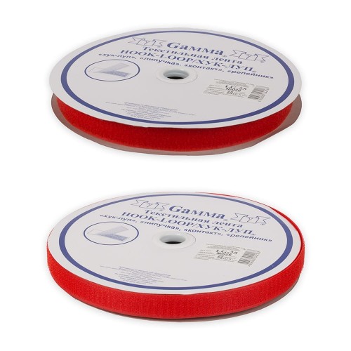 Липучка "Gamma"   25 мм  LG-25   цв.   25 м №026  красный