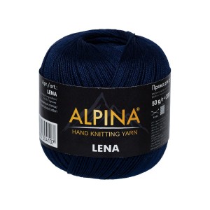 Пряжа ALPINA "LENA"   100\% мерсеризованный хлопок   10 шт. х  50 г  280 м ± 15 м №46 красный