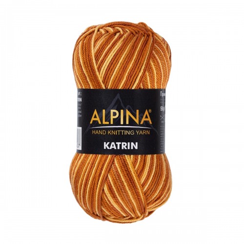 Пряжа ALPINA "KATRIN"   100\% мерсеризованный хлопок   10 шт. х  50 г  140 м ± 10 м №039 св.розовый-т.розовый-малиновый