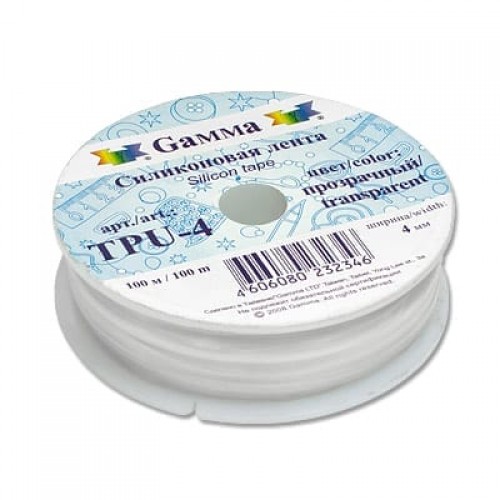Лента "Gamma"   TPU-4   силиконовая   4 мм  100 м прозрачная