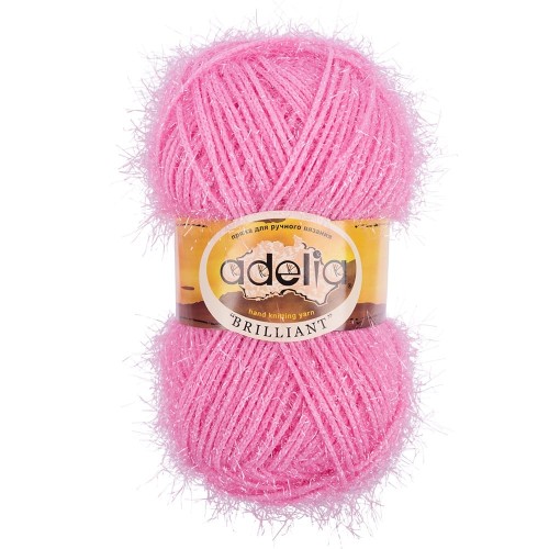 Пряжа ADELIA "BRILLIANT"   100\% полиэстер   10 шт. х  50 г  90 м ± 5 м №32 бордовый